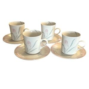 China Pearl Stone Ware cups & saucers